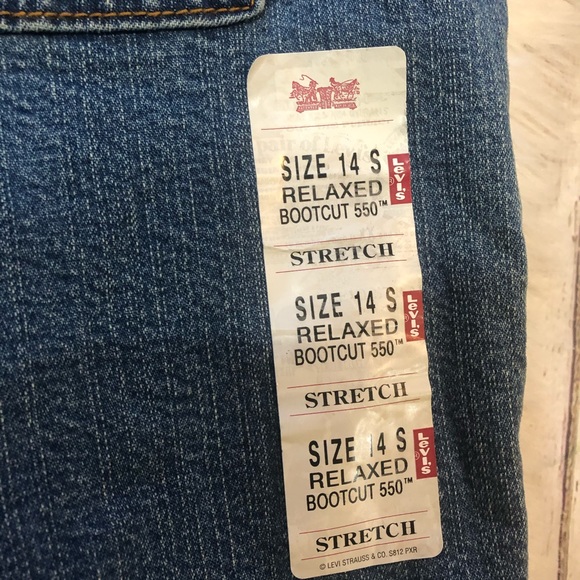 Levi’s 550 NWT Relaxed Boot Cut Jeans 14 Short - Picture 4 of 5